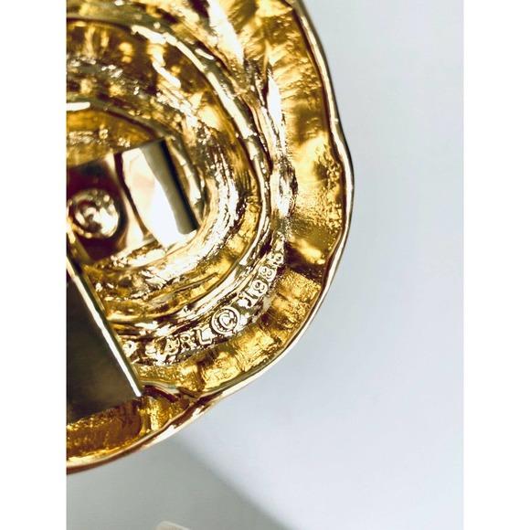 VTG Pearl Accessories Gold Buckle Belt Sz L